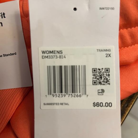 Nike Womens Sweatpants Coral Dry Fit Pull On Therma Anke Zip Jogger Stretch 2X - Picture 7 of 14